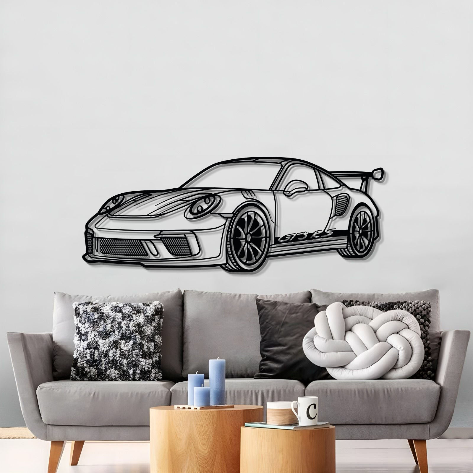 911 GT3 RS 992 Perspective Metal Car Wall Art - MT0460