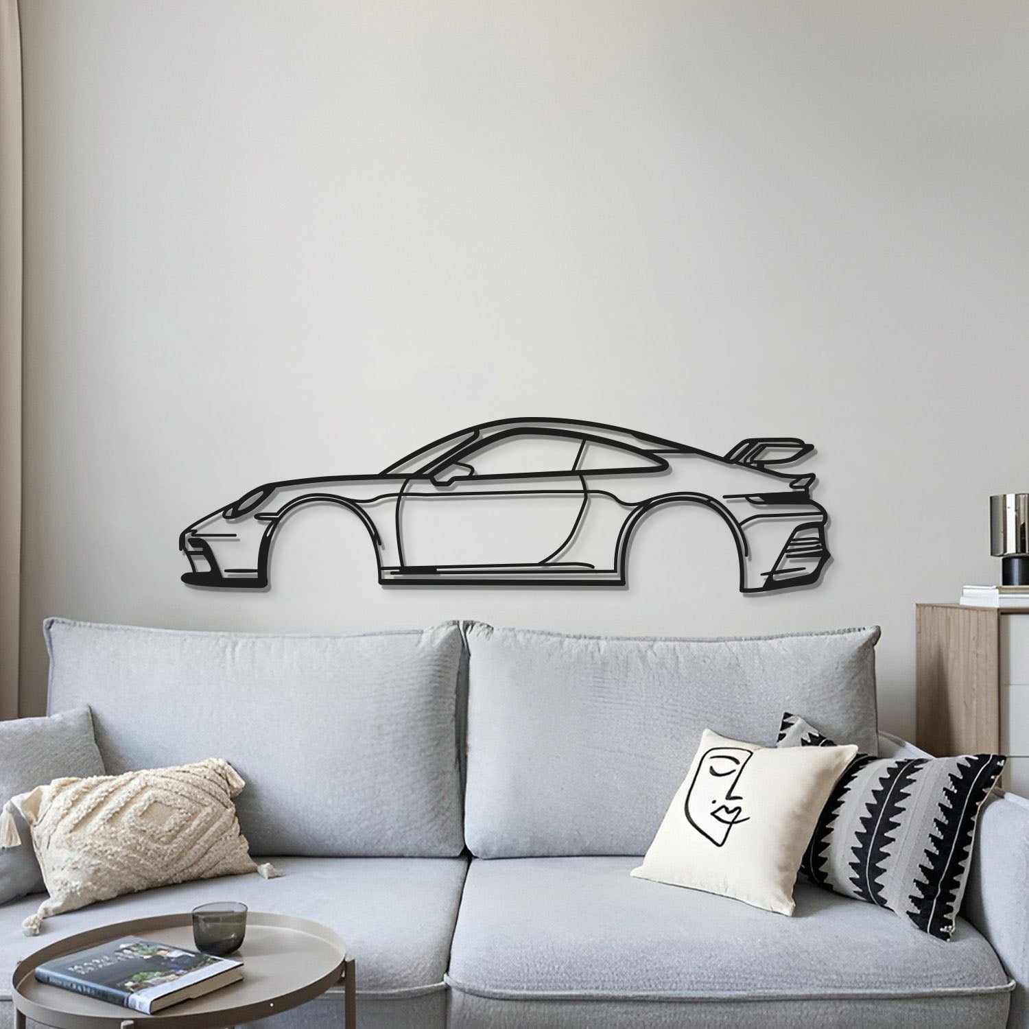 Classic Porsche 911 GT3 Model 992 metal wall decoration for automotive collectors