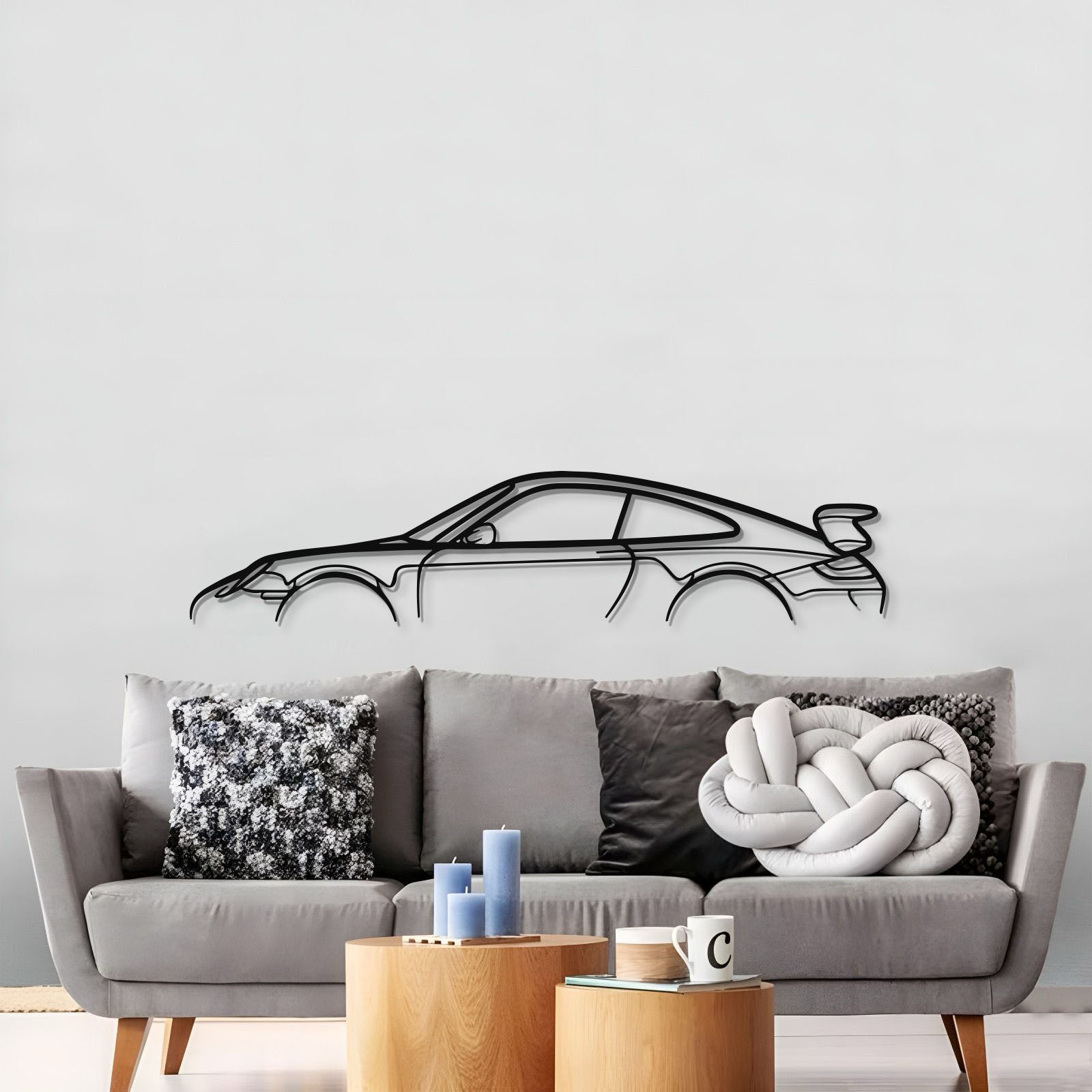 Porsche 911 GT3 Model 997 metal wall art perfect for mancave or office