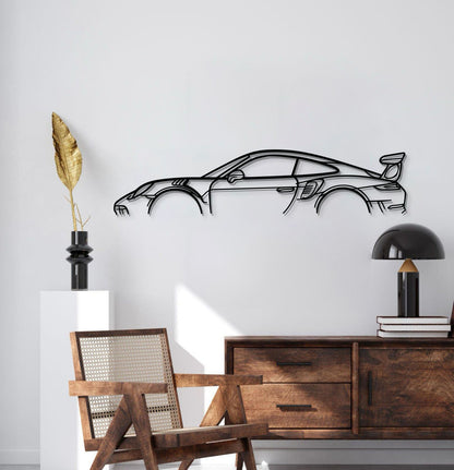 Elegant home décor showcasing Porsche 911 GT3 RS Model 991 metal wall art