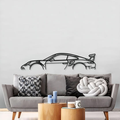 Porsche 911 GT3 RS Model 991 metal wall art elevating living room design