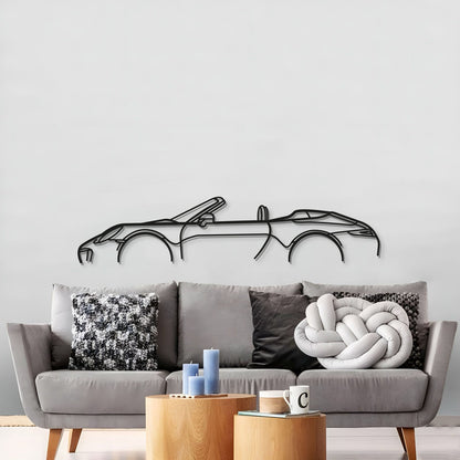 Porsche 911 Model 991 metal wall art in matte finish for man cave