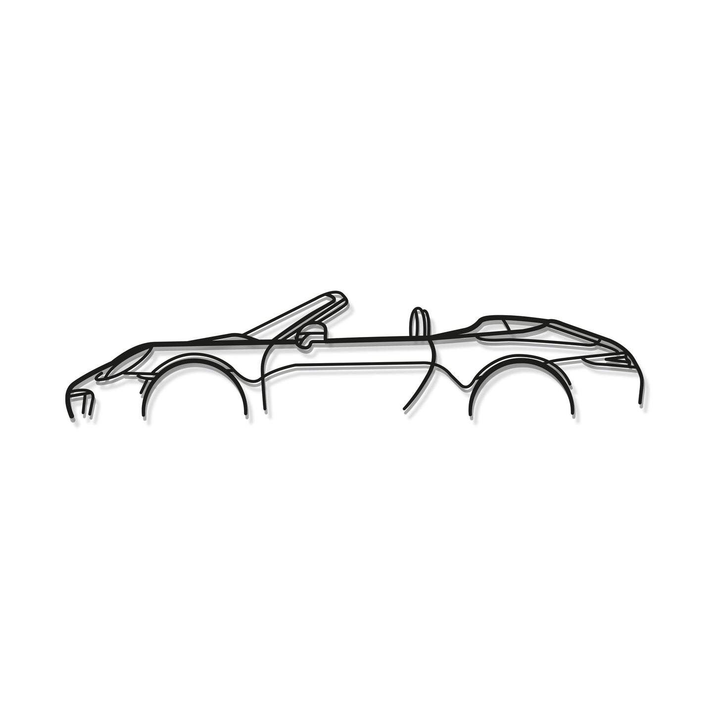 Laser cut steel Porsche 911 Model 991 wall art perfect for design aficionados