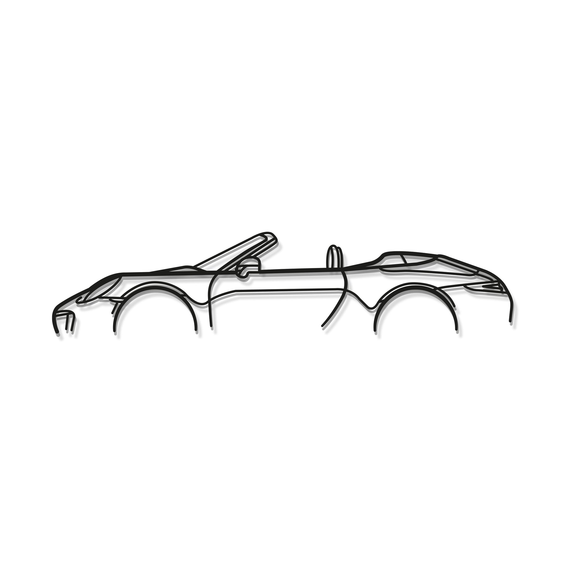 Laser cut steel Porsche 911 Model 991 wall art perfect for design aficionados