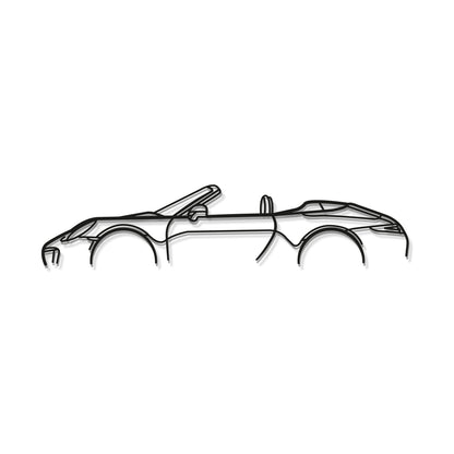 Laser cut steel Porsche 911 Model 991 wall art perfect for design aficionados