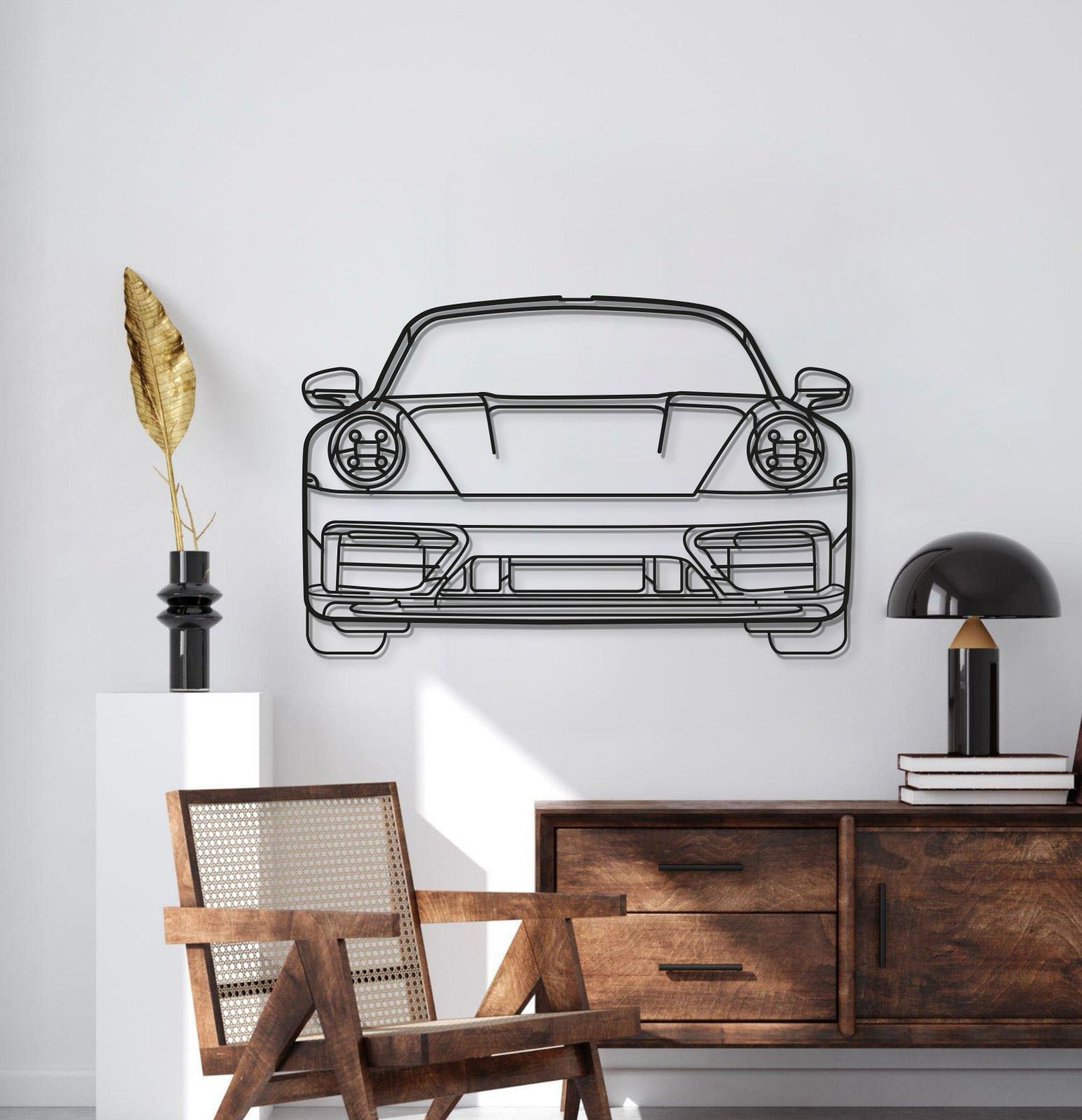Front View Metal Car Wall Art - MT0865