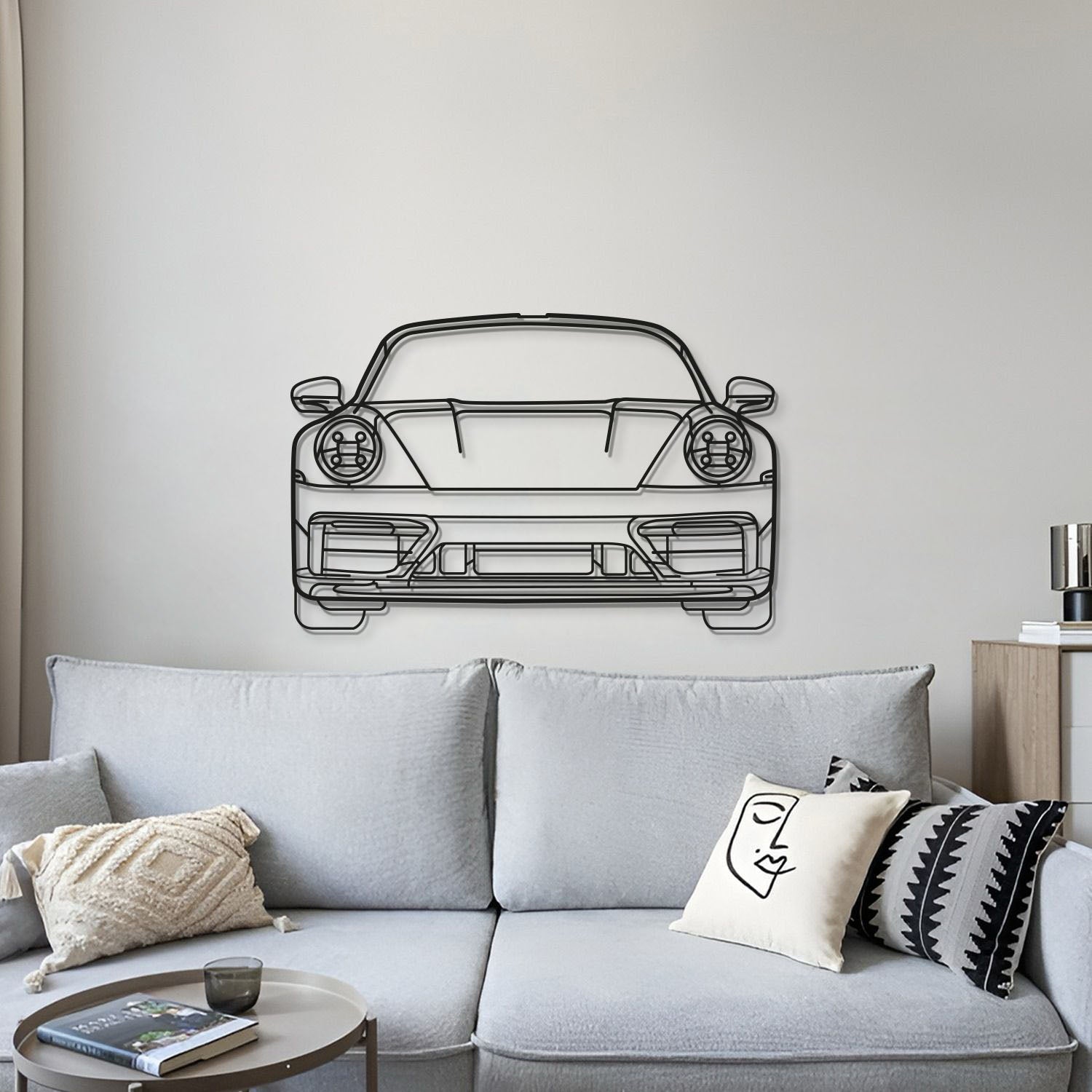 Front View Metal Car Wall Art - MT0865