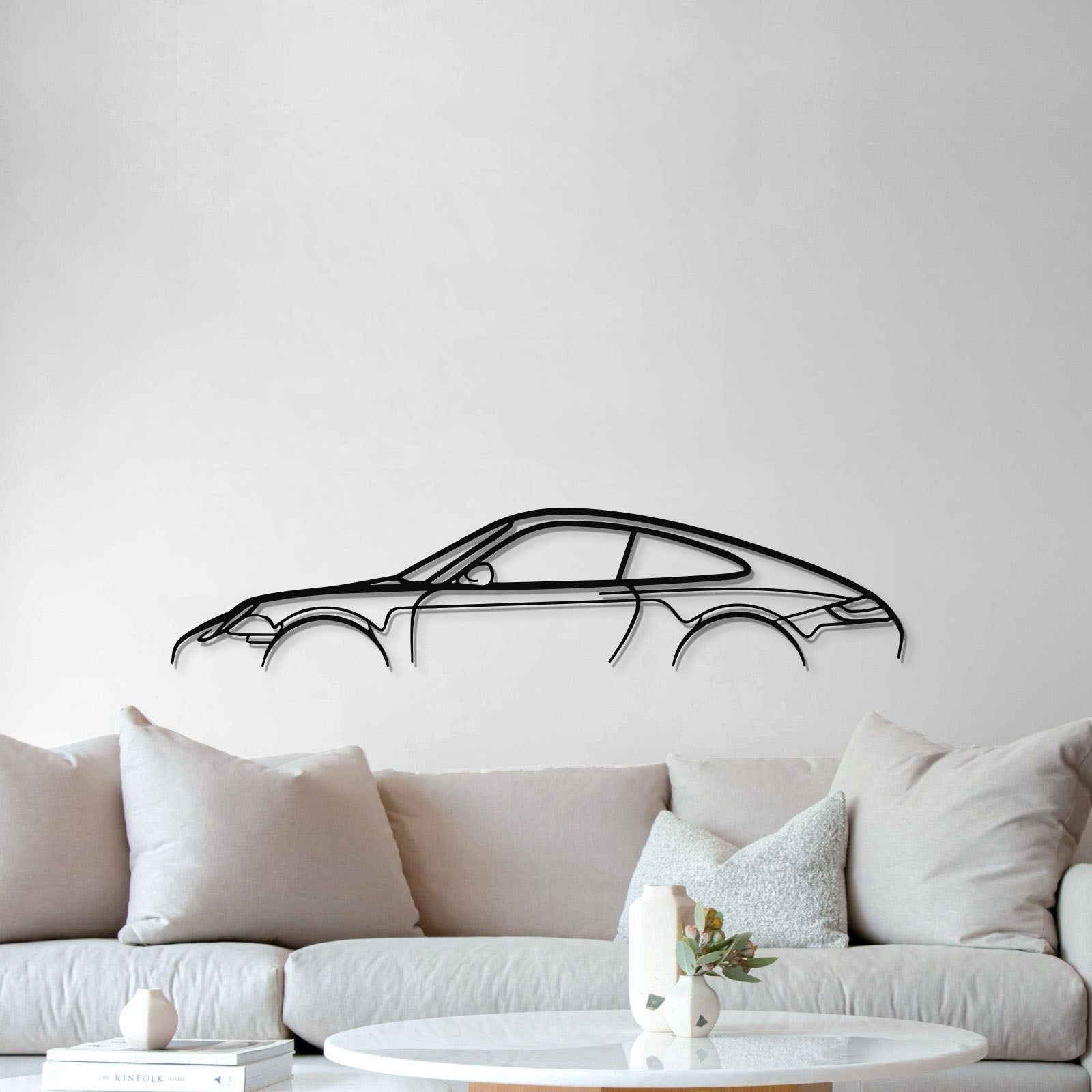 Transform a wall into a statement with the Porsche 911 Model 997 rendered in steel