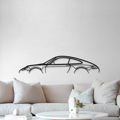 Transform a wall into a statement with the Porsche 911 Model 997 rendered in steel