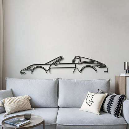 Classic Porsche 911 Targa 992 metal wall decoration for automotive lovers
