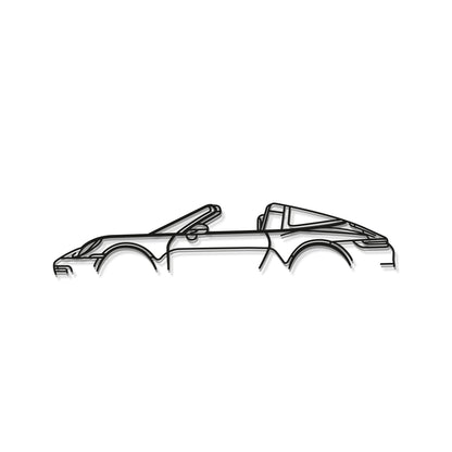 Laser cut steel Porsche 911 Targa 992 wall art perfect for design aficionados
