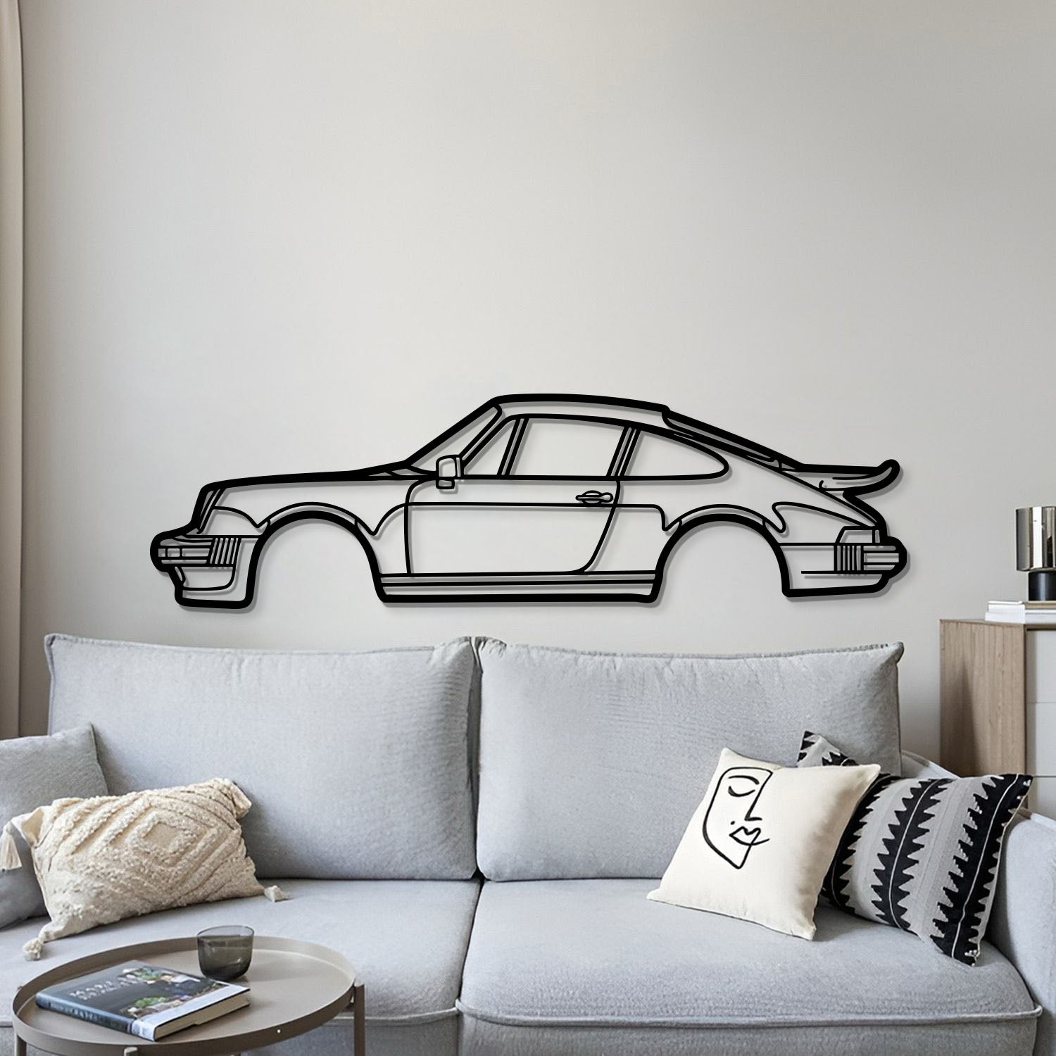 911 Turbo Model 930 Detailed Metal Car Wall Art - MT0871