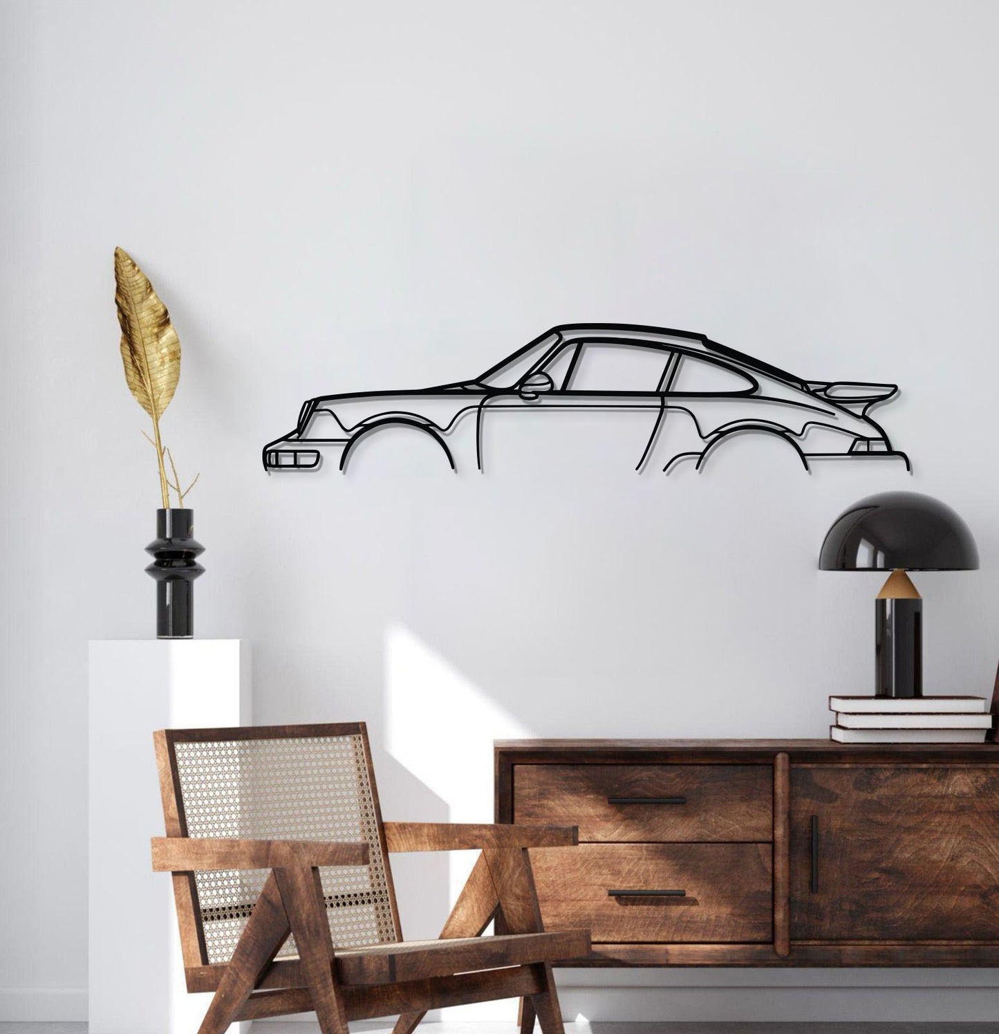 Decorate with the Porsche 964 Turbo rendered in sleek metal form
