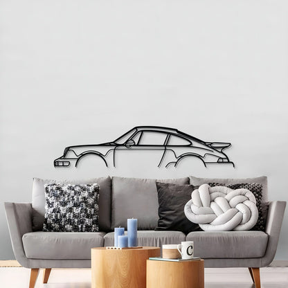Elevate your décor using the Porsche 964 Turbo profile as wall art