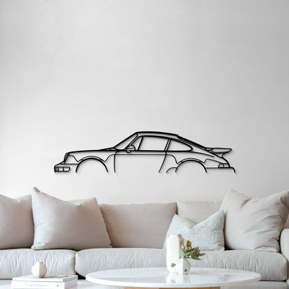 Invite vintage speed styling with the Porsche 964 Turbo metal piece