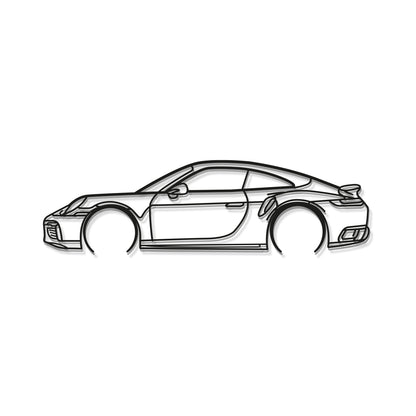 Laser cut steel Porsche 911 Turbo S 992 wall art perfect for performance car fans