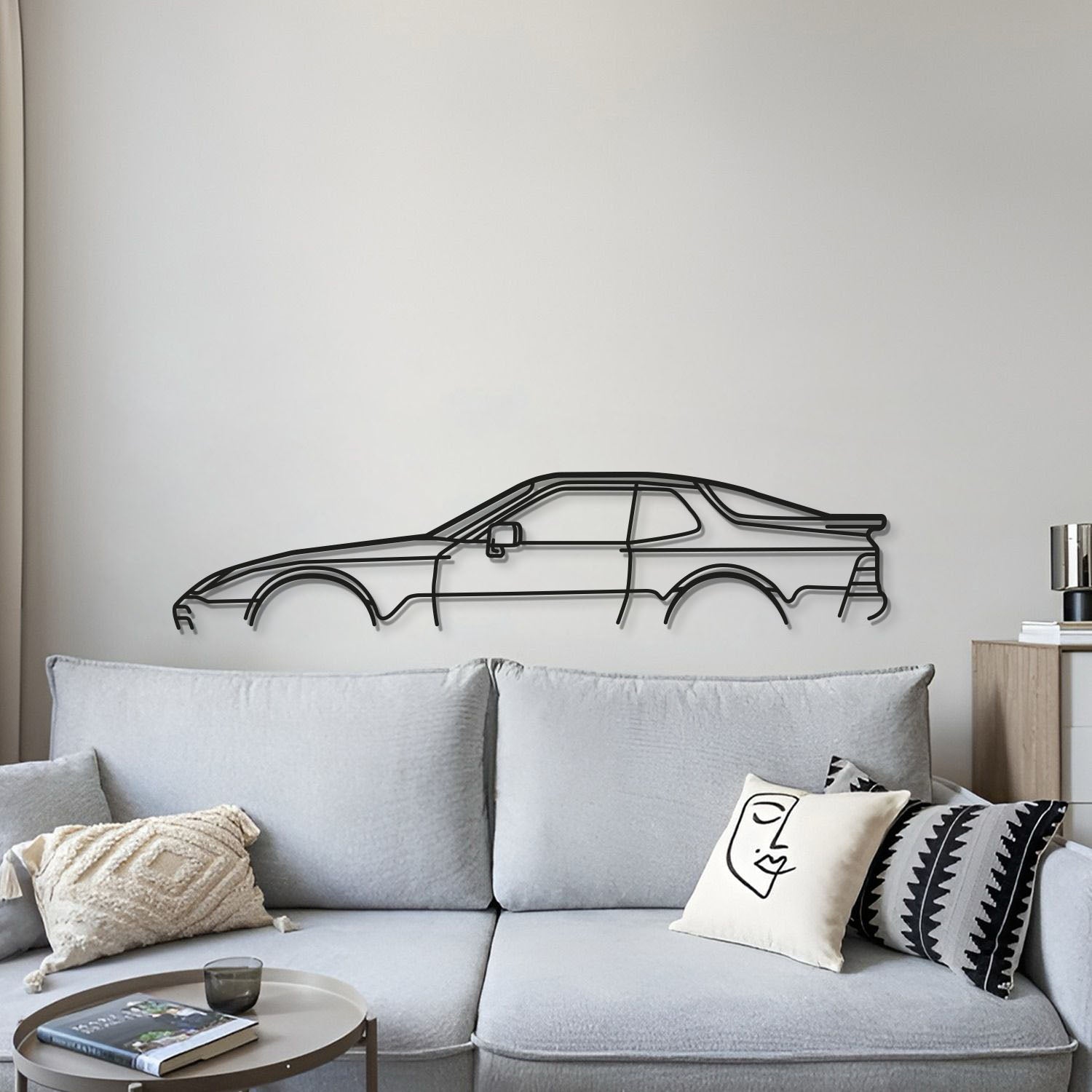 Add vintage motorsport charm using the Porsche 944 as wall art