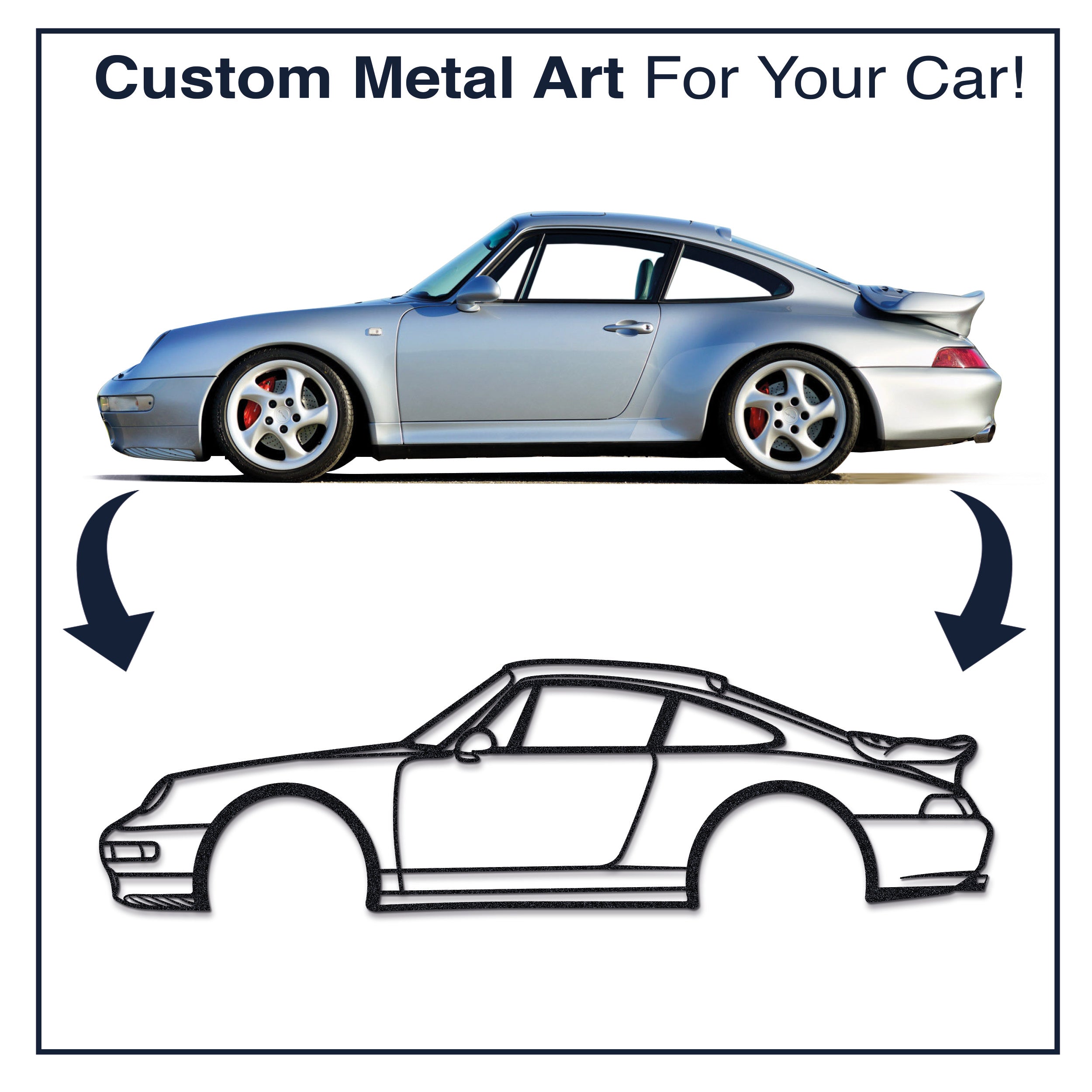 Your Personalized Car Side View Metal Wall Art - MT1382