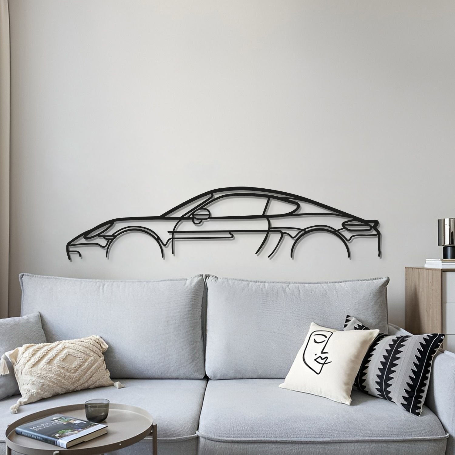 Cayman 718 Classic Metal Car Wall Art - MT0895