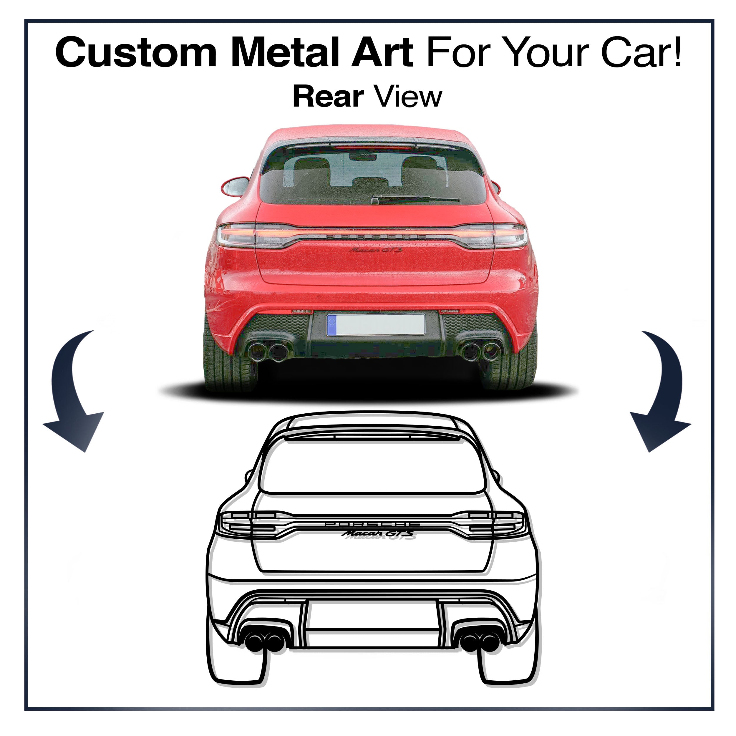 Your Personalized Car Rear View Metal Wall Art - MT1381