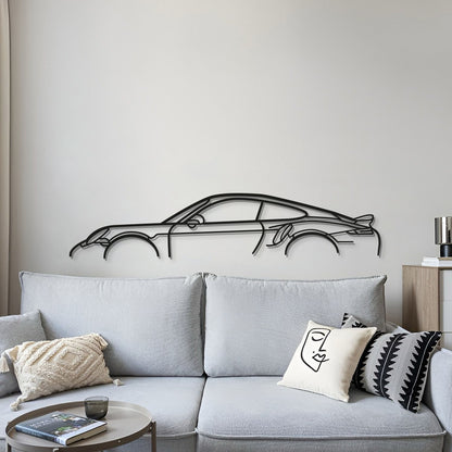 Classic Porsche 911 Turbo S 991 metal wall decoration for automotive collectors