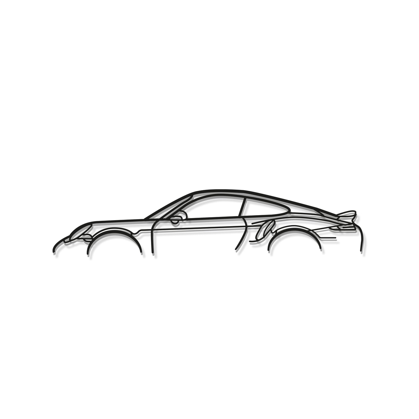 Laser cut steel Porsche 911 Turbo S 991 wall art perfect for racing fans