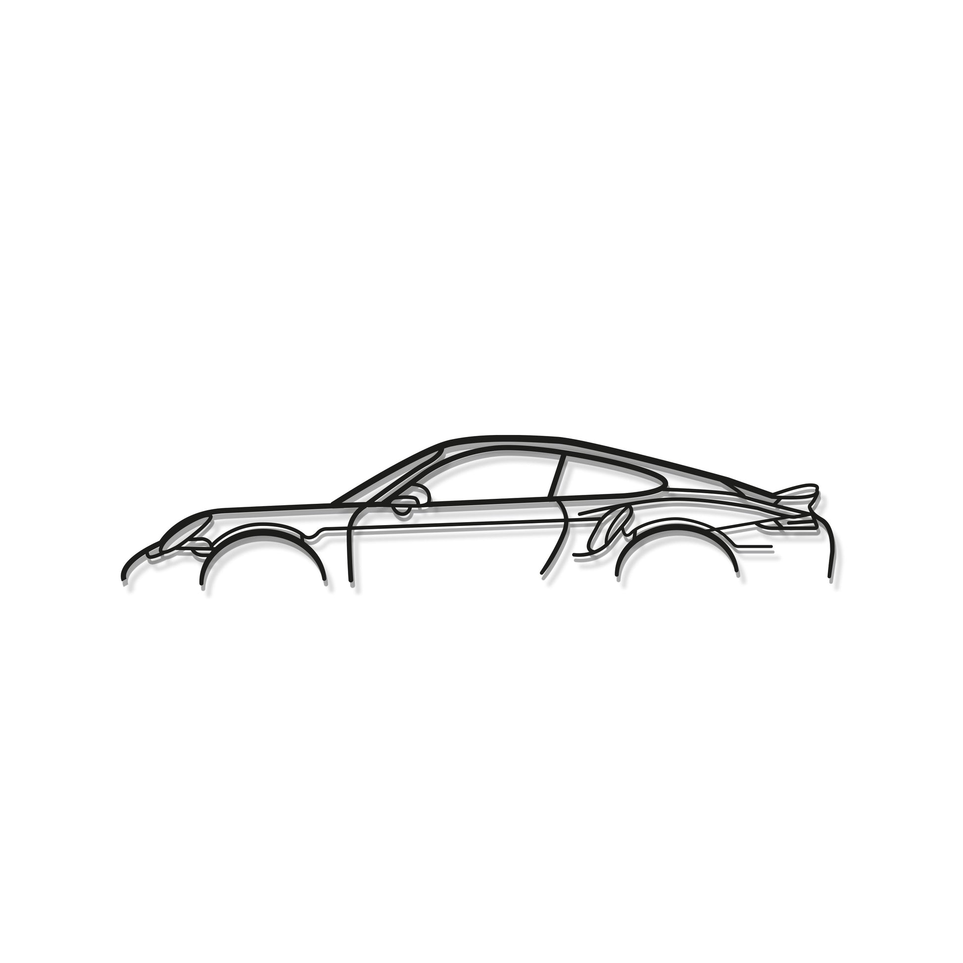Laser cut steel Porsche 911 Turbo S 991 wall art perfect for racing fans