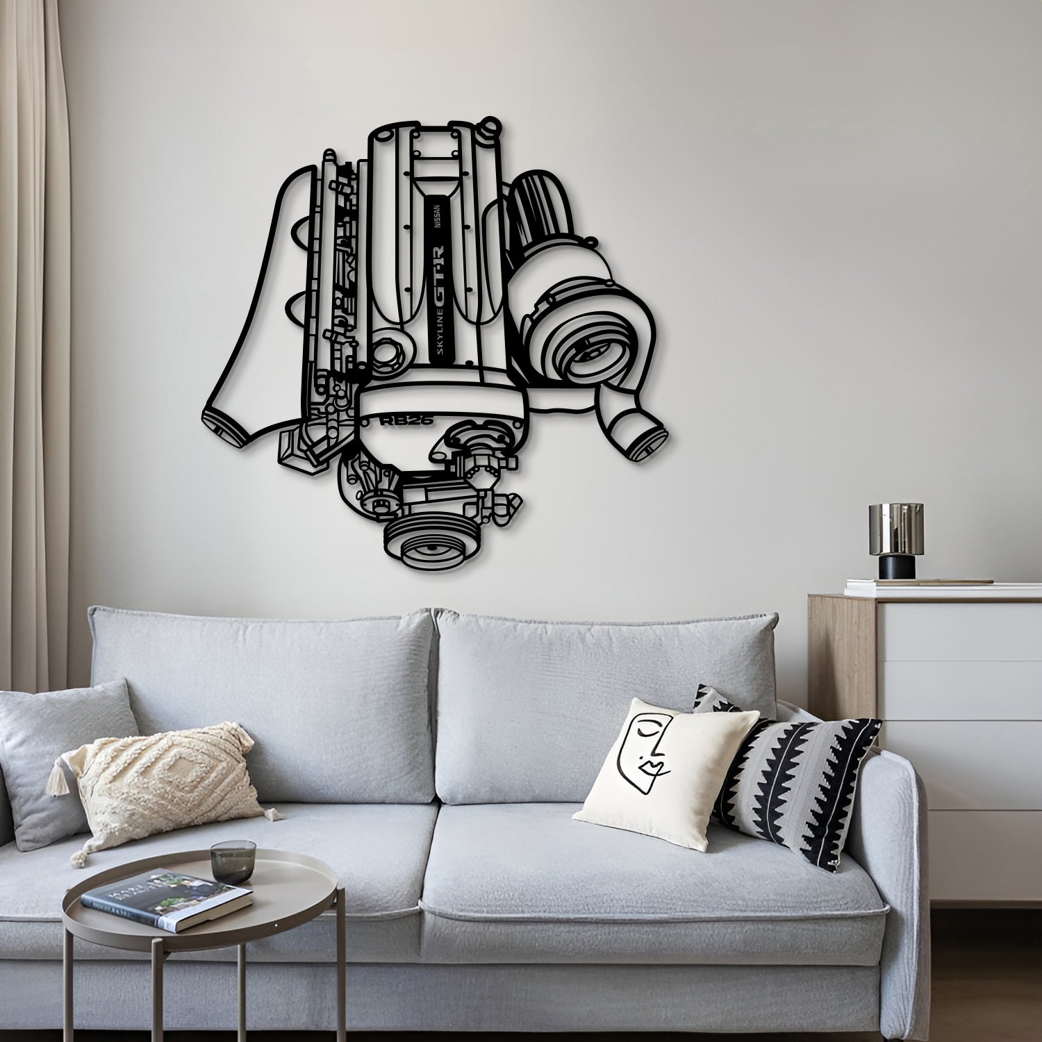 RB26 DETT Metal Engine Block Wall Art - MTEB-0007