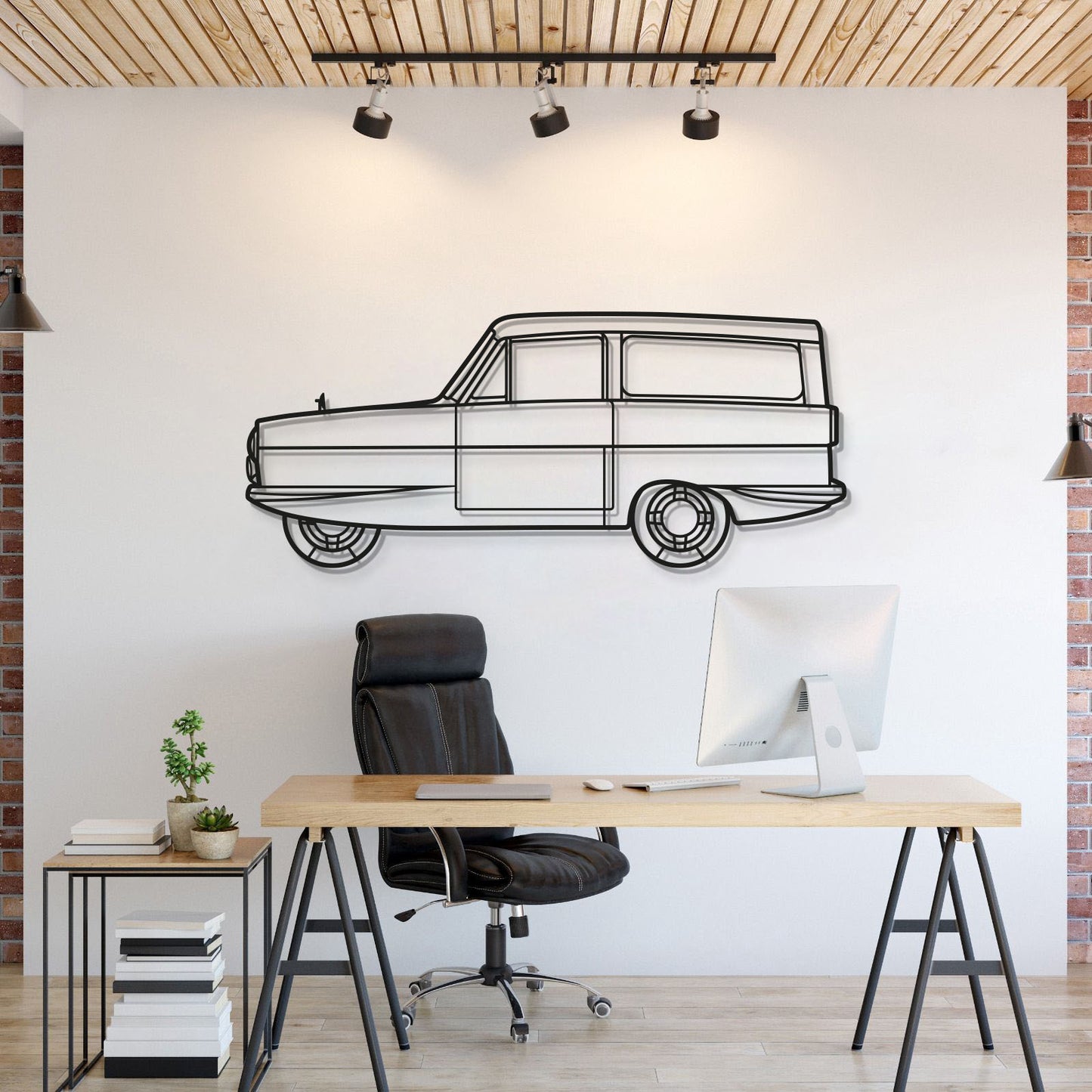 1972 Reliant Supervan III Metall Auto Wandkunst - MT0149