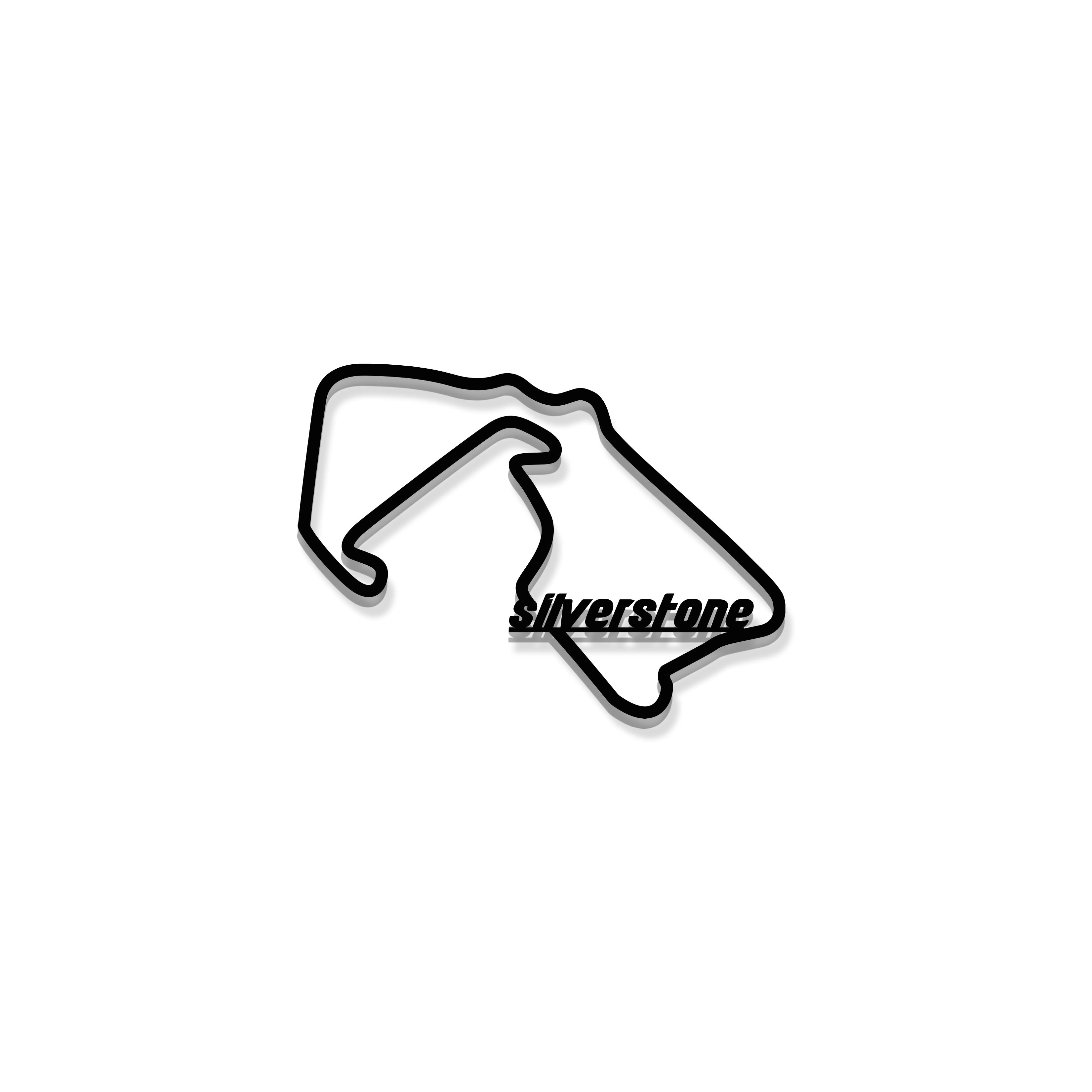 Silverstone Formula 1 Metal Circuit Wall Art - MT1089