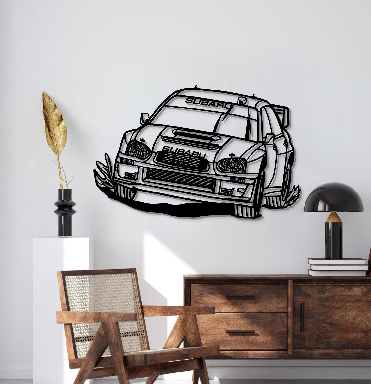 Impreza WRX STI Blobeye WRC Perspective Metal Car Wall Art - MT1190