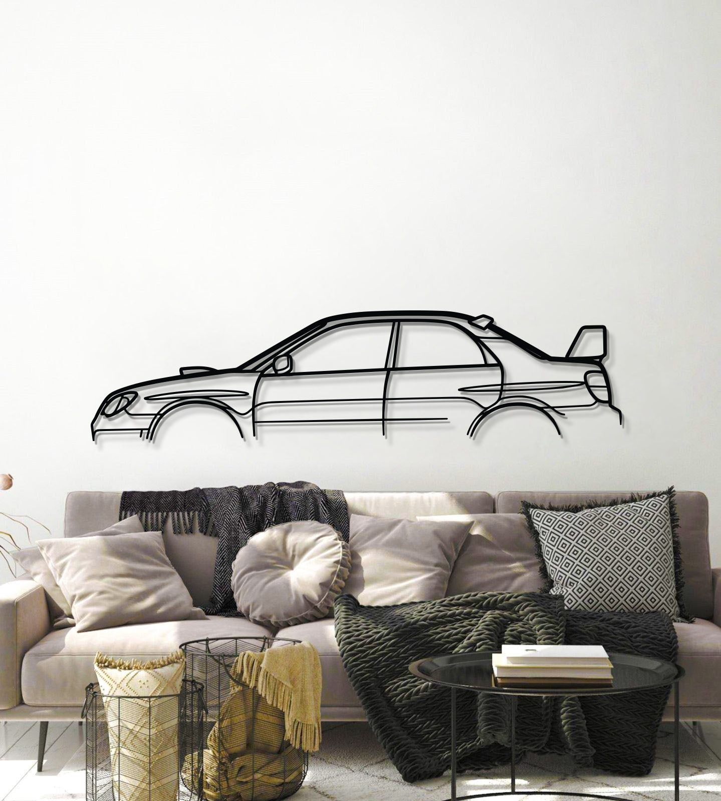 WRX STI GD Metal Car Wall Art - MT1111