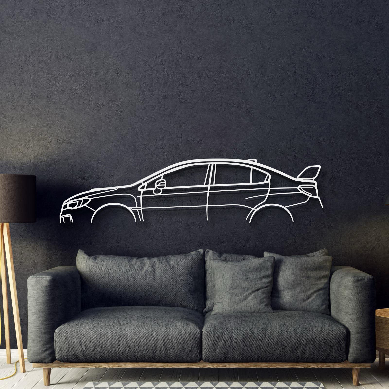 WRX STI VA Metal Car Wall Art - MT1112