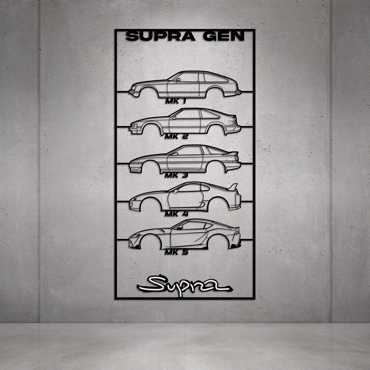 Supra Gen's Metal Neon Car Wall Art - MTN0270