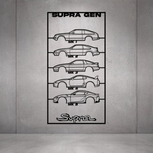 Supra Gen's Metall-Neon-Auto-Wandbild - MTN0270