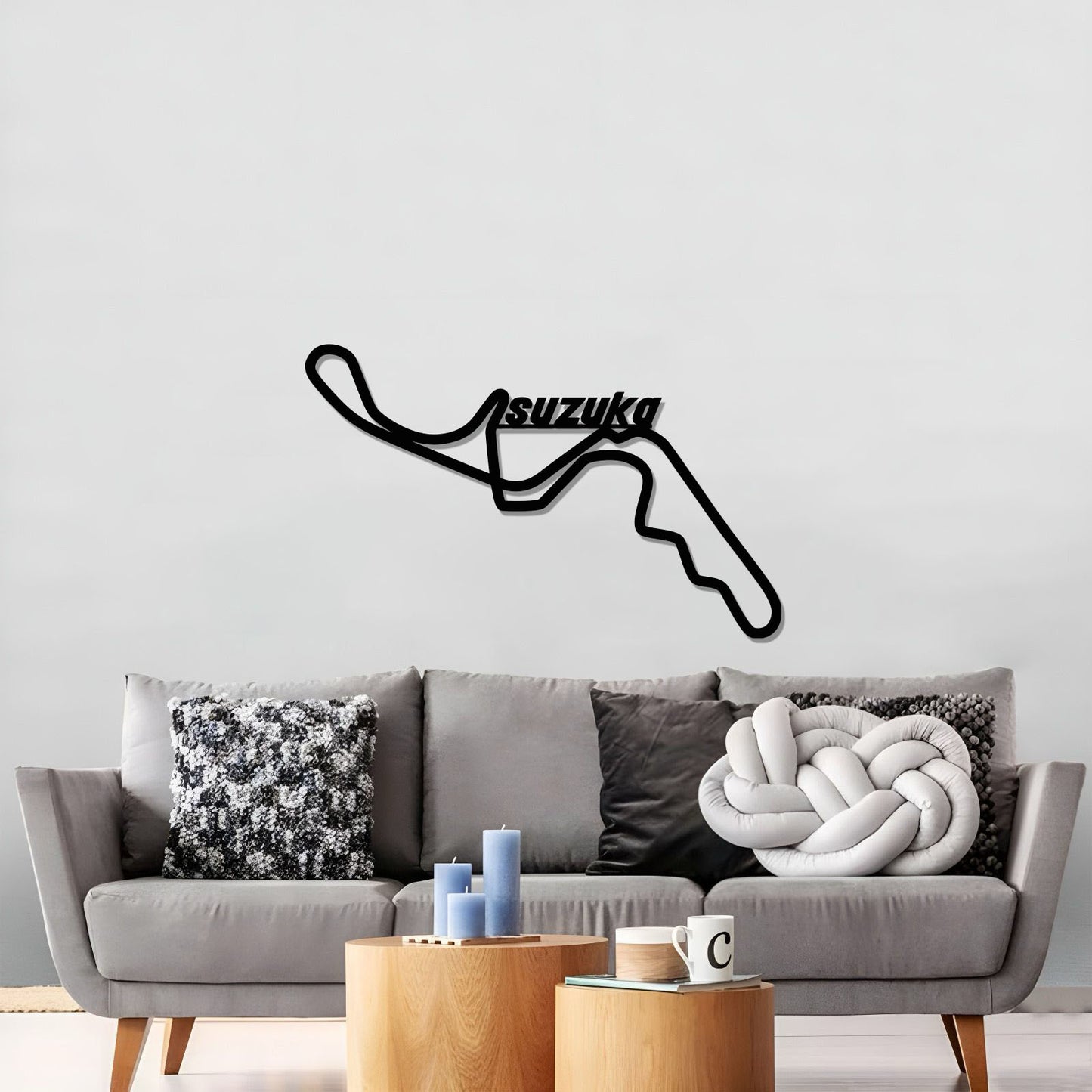 Suzuka Formula 1 circuit metal wall art perfect for mancave or office display