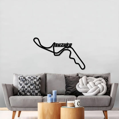 Suzuka Formula 1 circuit metal wall art perfect for mancave or office display