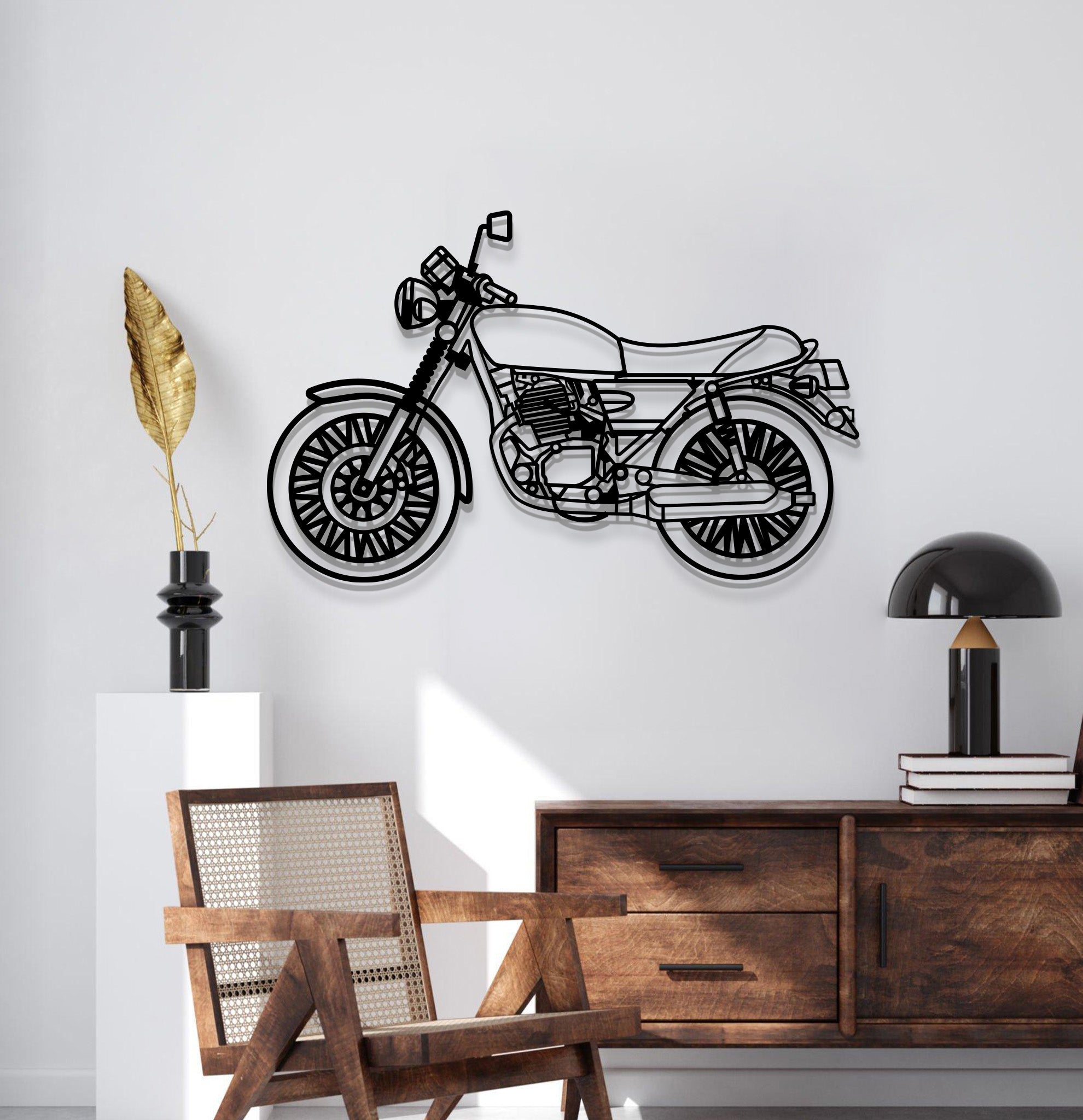 Wolf Classic 150 Metal Motorcycle Wall Art - MT1415