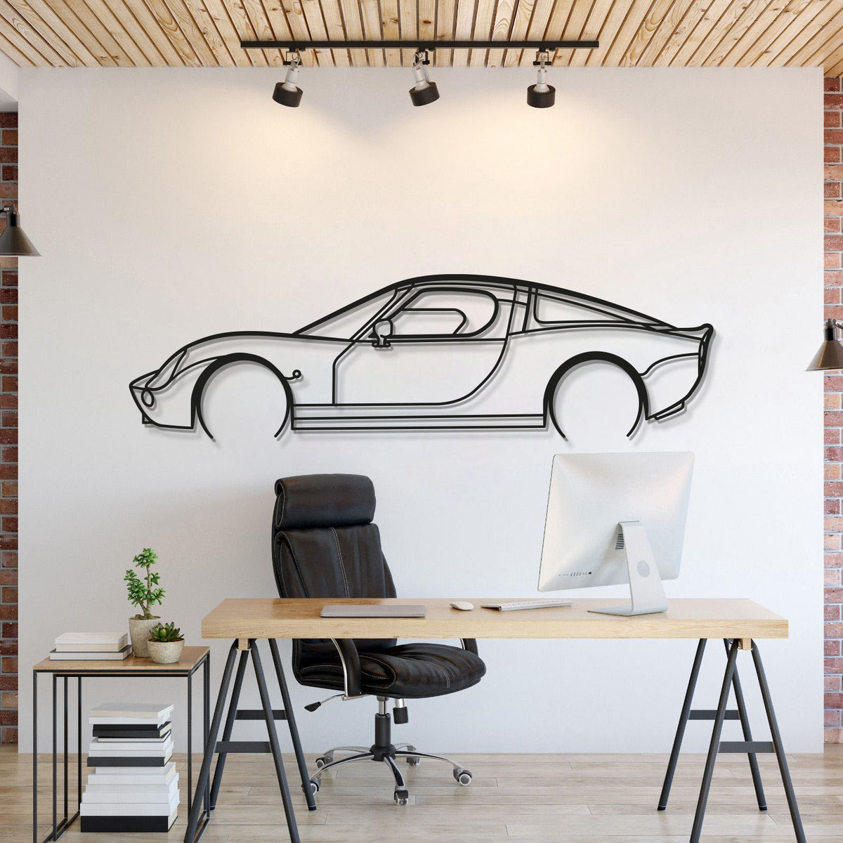 Vertige Detailed Metal Car Wall Art - MT1106