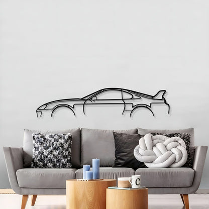 Large Toyota Supra MK4 perspective wall art for garage or man cave