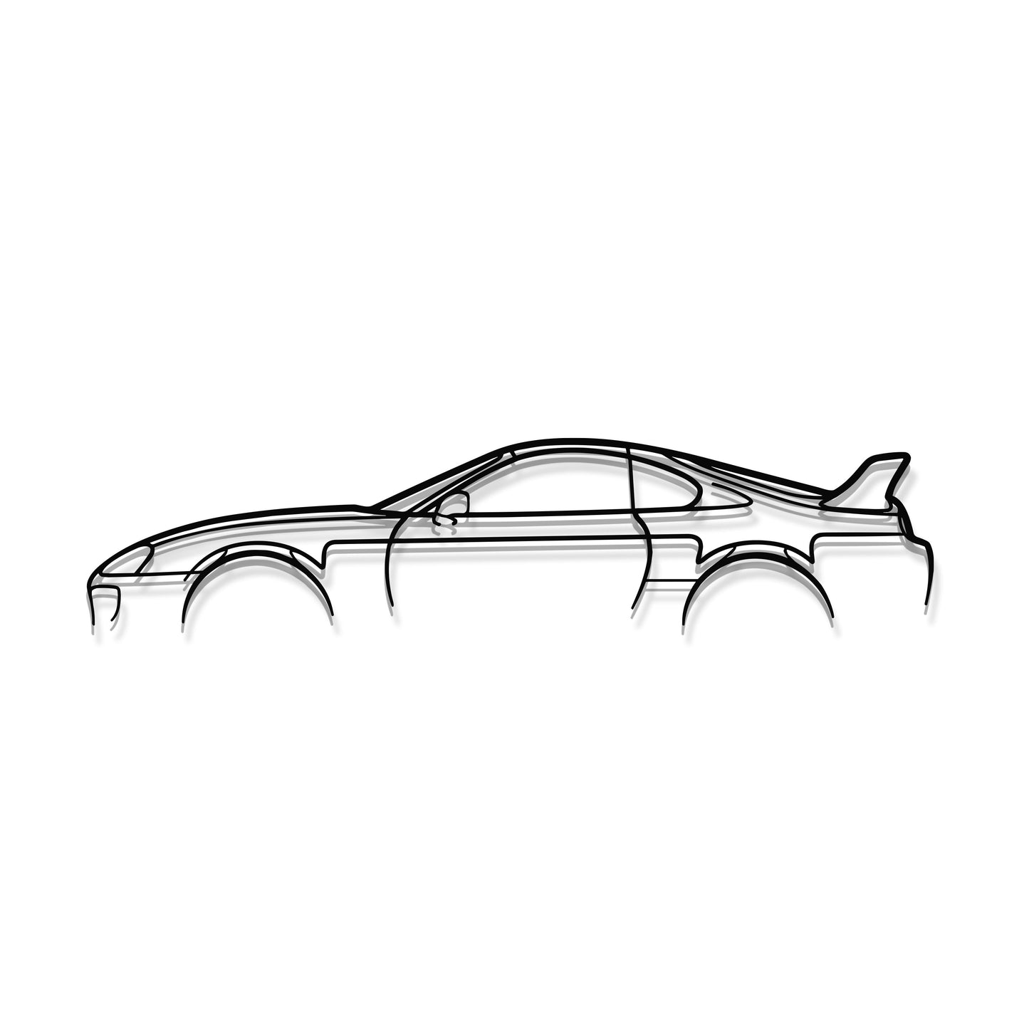 Industrial style Toyota Supra MK4 metal wall decor minimalist silhouette