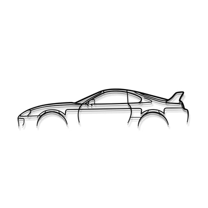 Industrial style Toyota Supra MK4 metal wall decor minimalist silhouette