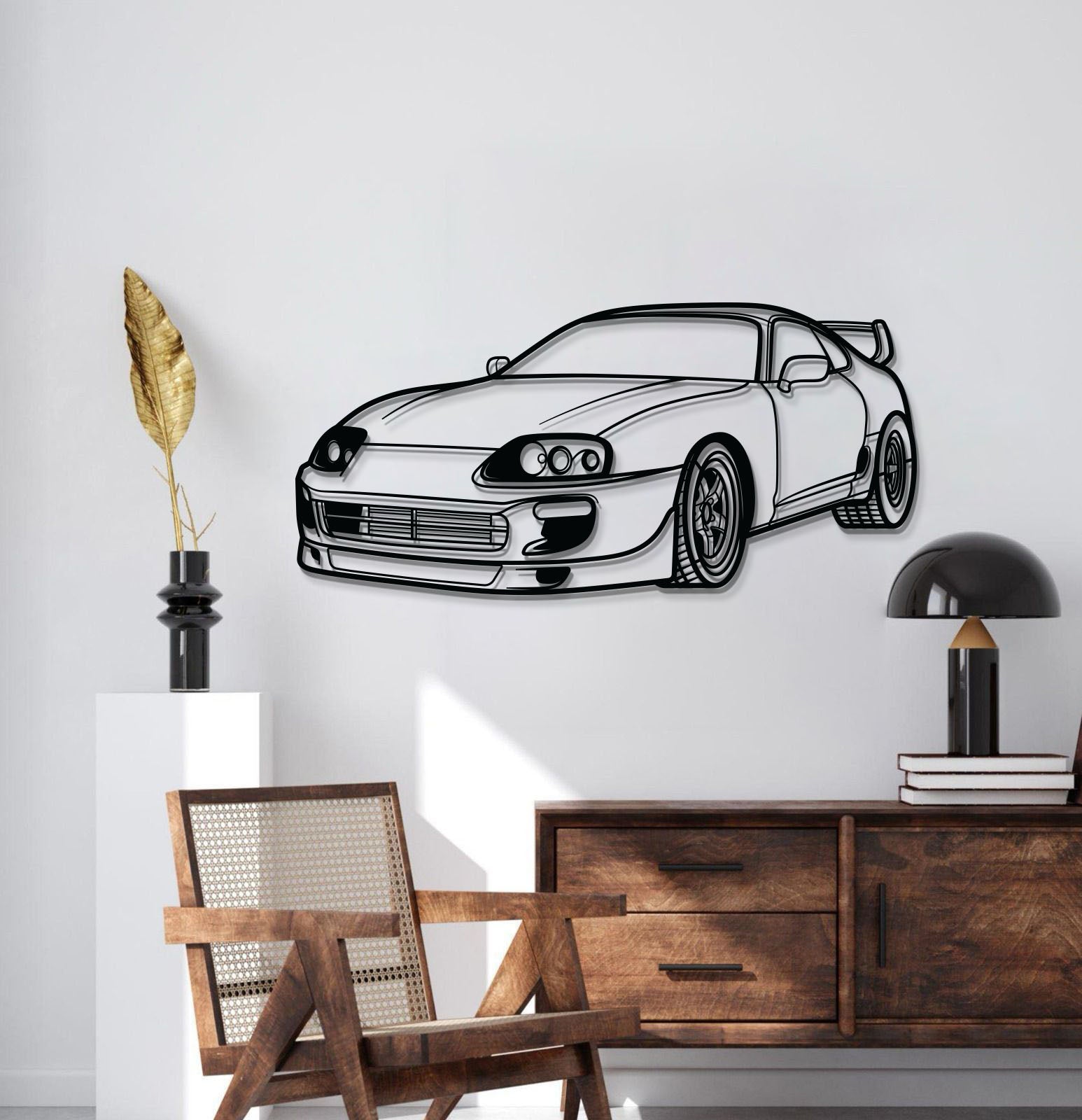 Supra MK4 Perspective Metal Car Wall Art - MT1136