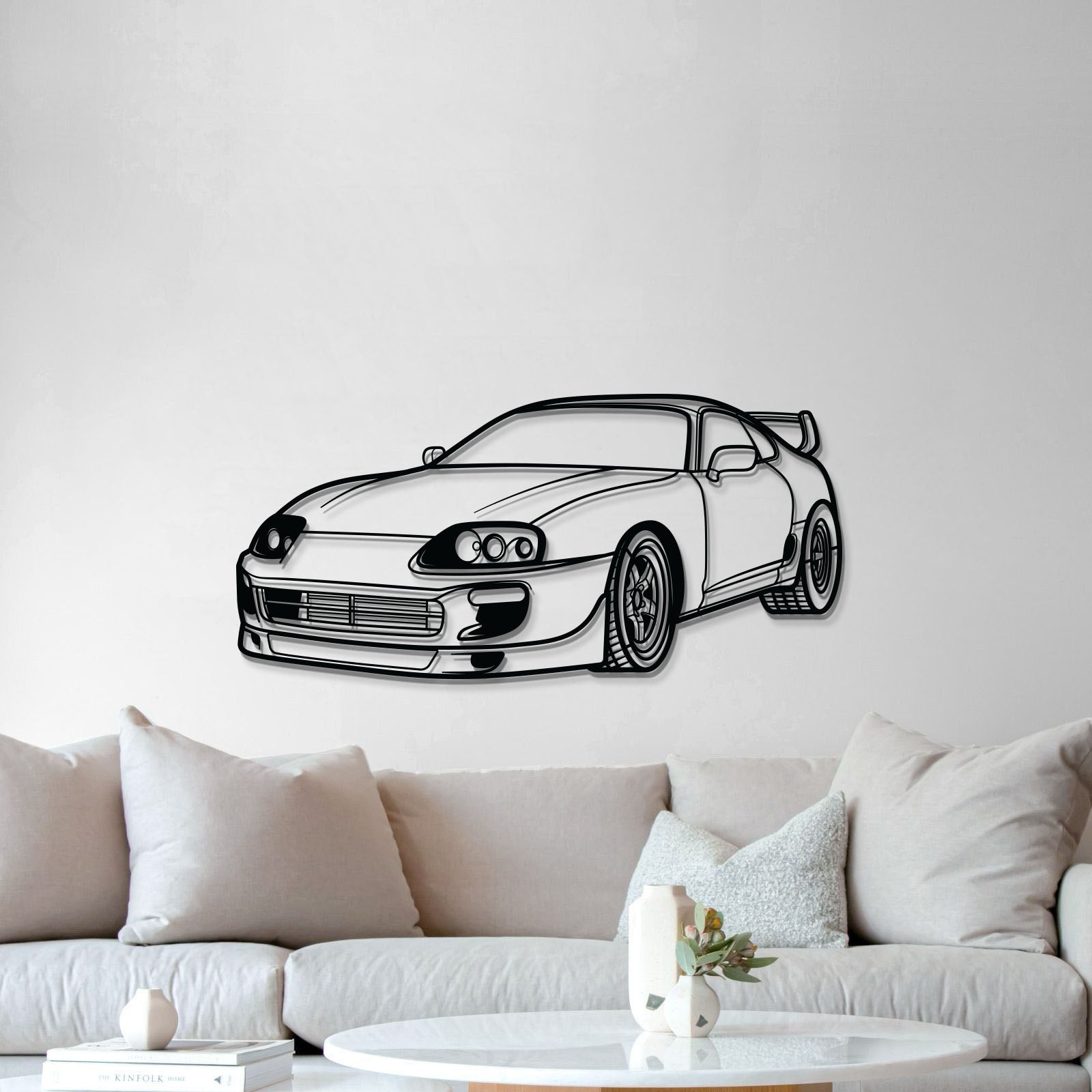 Supra MK4 Perspective Metal Car Wall Art - MT1136