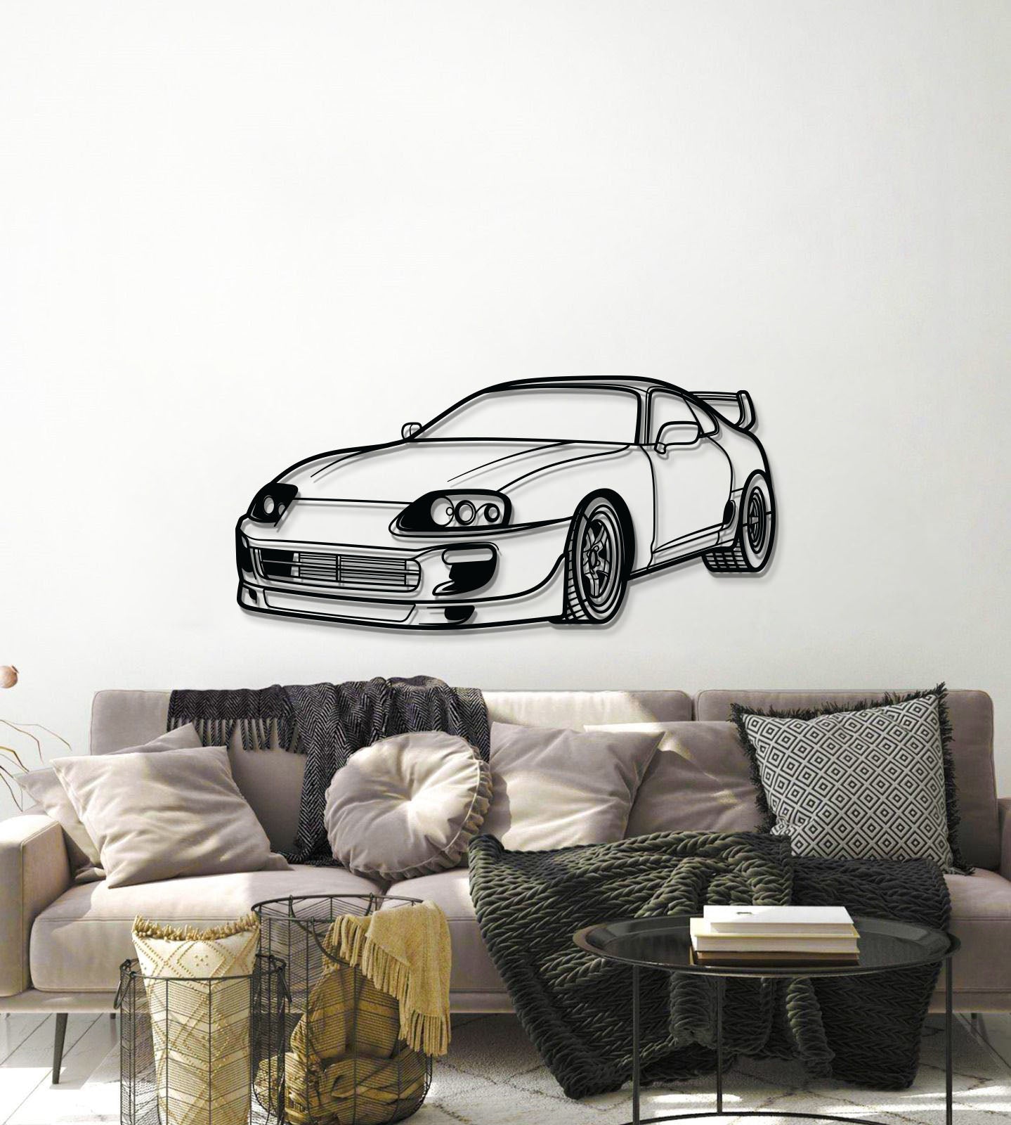 Supra MK4 Perspective Metal Car Wall Art - MT1136