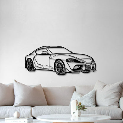 Powder‑coated 2023 Toyota Supra MK5 perspective metal art – perfect gift for car enthusiasts