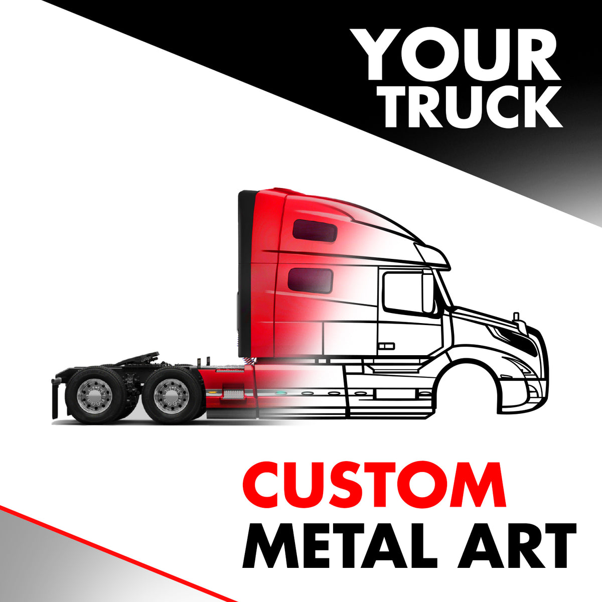 Ihr personalisiertes LKW-Metall-Wandkunst-Bild – MT1118