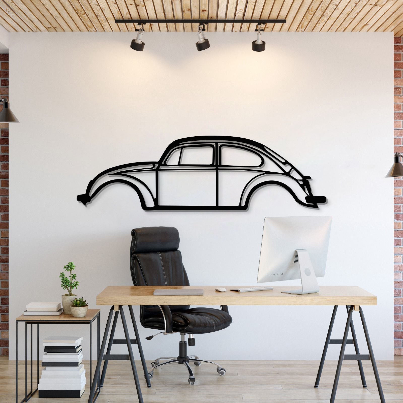 Beetle Metal Car Wall Art - MT0890