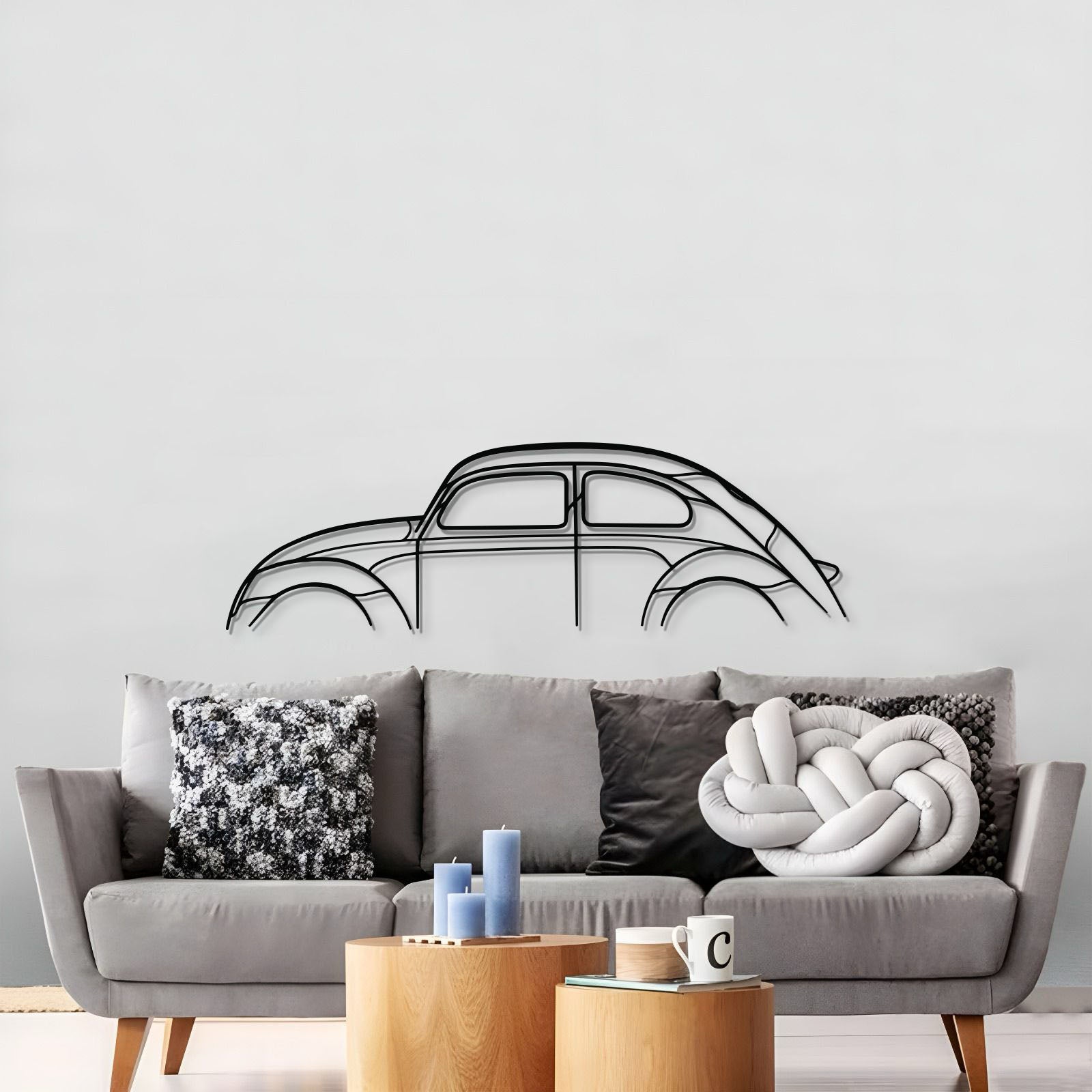 Large Volkswagen Beetle Wall Art For Garage Or Man Cave