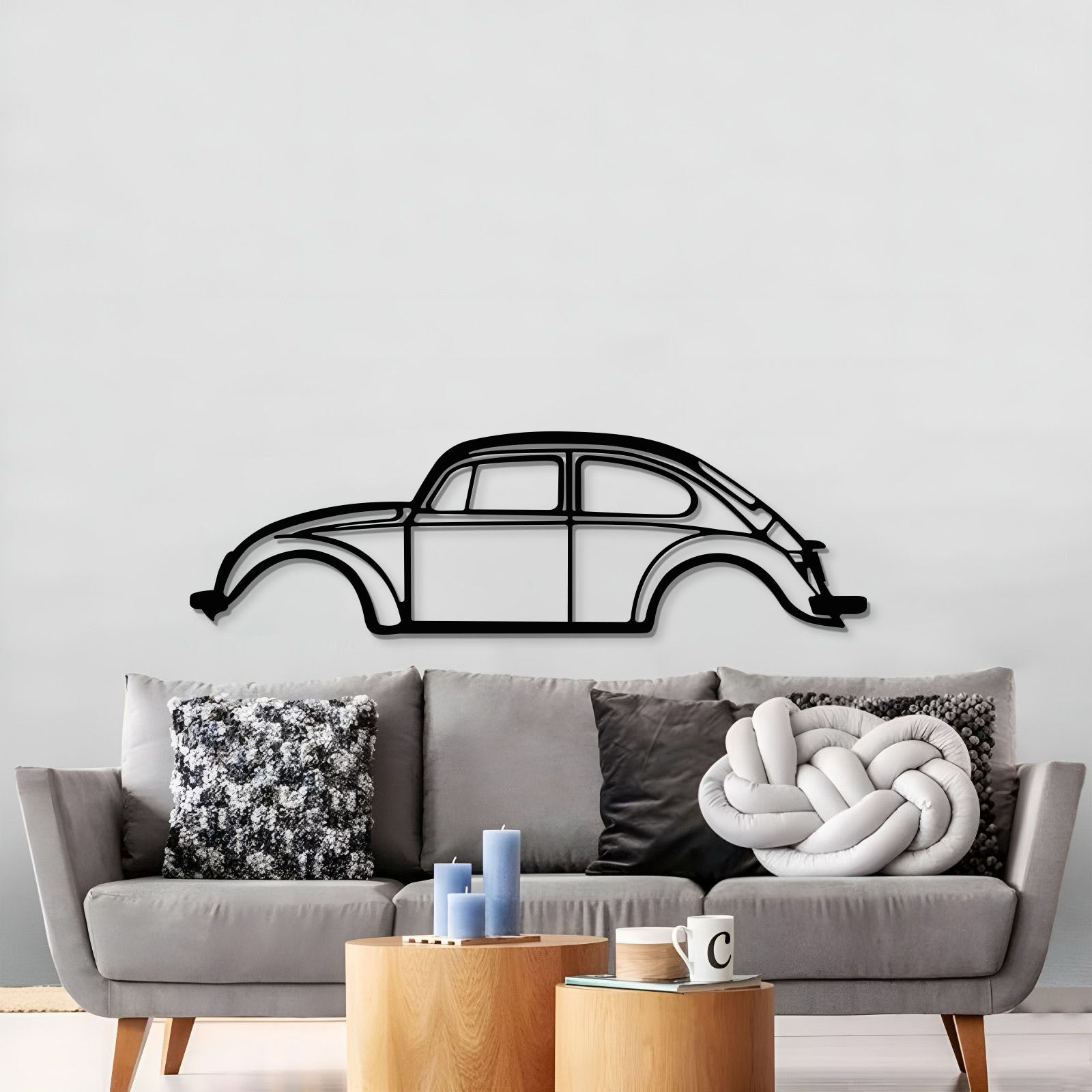 Beetle Metal Car Wall Art - MT0890